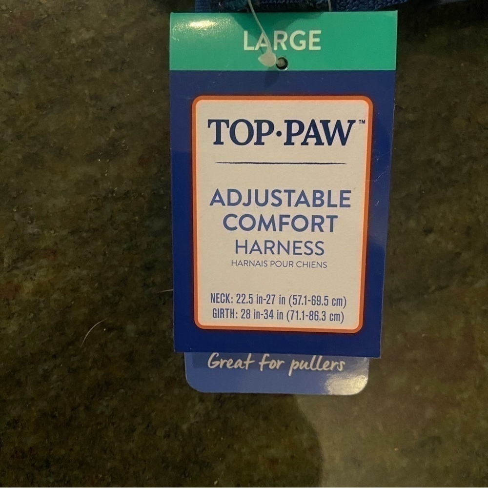 Top Paw harness for DOGS: Size L in a rich blue colour and adjustable comfort - Picture 3 of 11